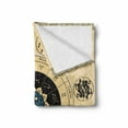 thumbnail image 2 of Zodiac Soft Flannel Fleece Throw Blanket, Horoscoope Wheel of and Written Names, Cozy Plush for Indoor and Outdoor Use, 50" x 70", Beige Charcoal Grey, by Ambesonne, 2 of 6