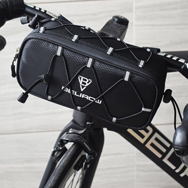 Bolsa para manillar de bicicleta de 2.1 L, bolsa para cuadro de bicicleta, bolsa de almacenamiento para patinete eléctrico, accesorios de ciclismo para bicicleta de montaña y carretera
