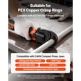 thumbnail image 2 of VEVOR Cordless Mini Press Tool, 18V Electric Pipe Crimping Tool for 1/2", 3/4", 1" PEX Pipe Copper Rings, PEX Press Tool Kit with 2pcs Battery, Fast Charger & Carrying Case - Meet ASTM F1807 Standard, 2 of 9