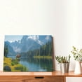thumbnail image 4 of Daiia Majestic Deer Mountain Lake Print Canvas Decorative Picture – 30x40in Artistic Wall Art, Ready-to-Hang Canvas Print for Living Room（Horizontal）, 4 of 6