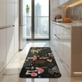 thumbnail image 4 of Red Mushroom Leaf Black Pattern Kitchen Rug Mat,Kitchen Runner Rugs Non Skid Washable,Decorative Kitchen Floor Mats for Kitchen,Sink,Laundry,17"x47.2", 4 of 7