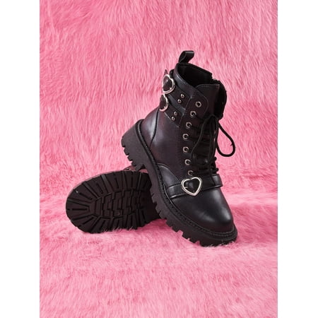 

Kawaii Heart Buckle Decor Boots Women‘s Footwear
