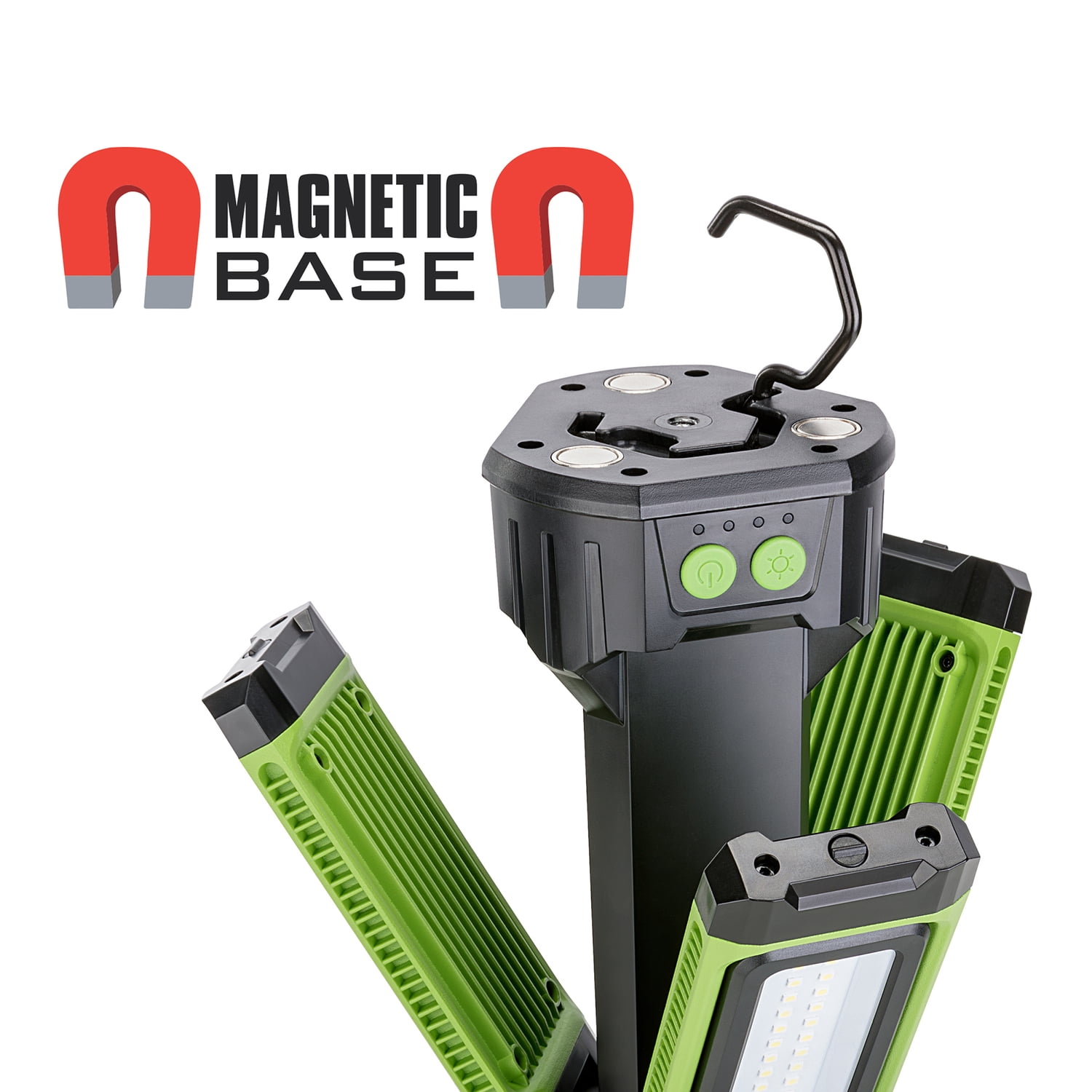 PowerSmith LED 4,500-Lumen Rechargeable 3-Head Portable Work Light with Detachable Aluminum Tripod, USB Power Option for 1,500-Lumen Continuous Use