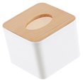 thumbnail image 3 of Paper Towel Dispenser, Wood Paper Towel Dispenser With Tissue Box Cover, Square Extraction Dispenser Modern Style Paper Towel Holder for Bathroom, Kitchen, Home, Office, 3 of 6