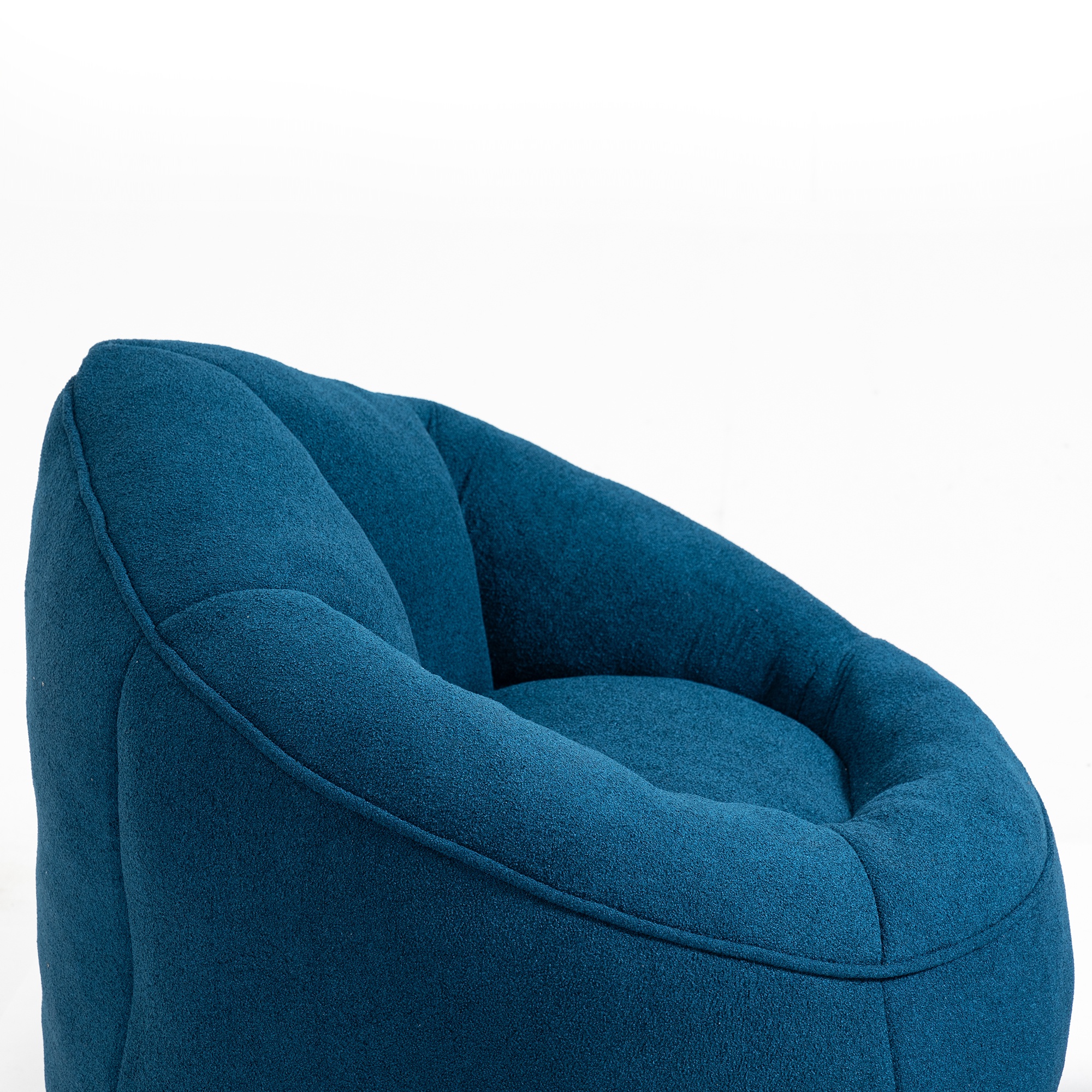 PORKISS Oversized Bean Bag Chair with Ottoman, Memory Foam Super Soft Lazy Couch for Adults Teens Kids, Microfiber Blue