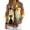 Black Cat Art Design, variant on V Neck Women's Blouse for Spring Office, Golden Koi Fish with Wave Pattern Half Sleeve Non Elastic Women's Imitation Linen-Like Blouse Button Front, Size X-Large