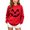 Red, variant on fnnxnal Hall-oween Sweatshirt for Girls, Red Pumpkin Face Crewneck Pullover Long Sleeve Top, Kids 2-13 Years Fall Outfit.,Size 9-10 T
