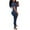 Blue, variant on AWXNJUX Jumpers for Women Women's Slim Short Sleeve Casual Denim Jumpsuit Women Overall Rompers for Women (Blue,L)