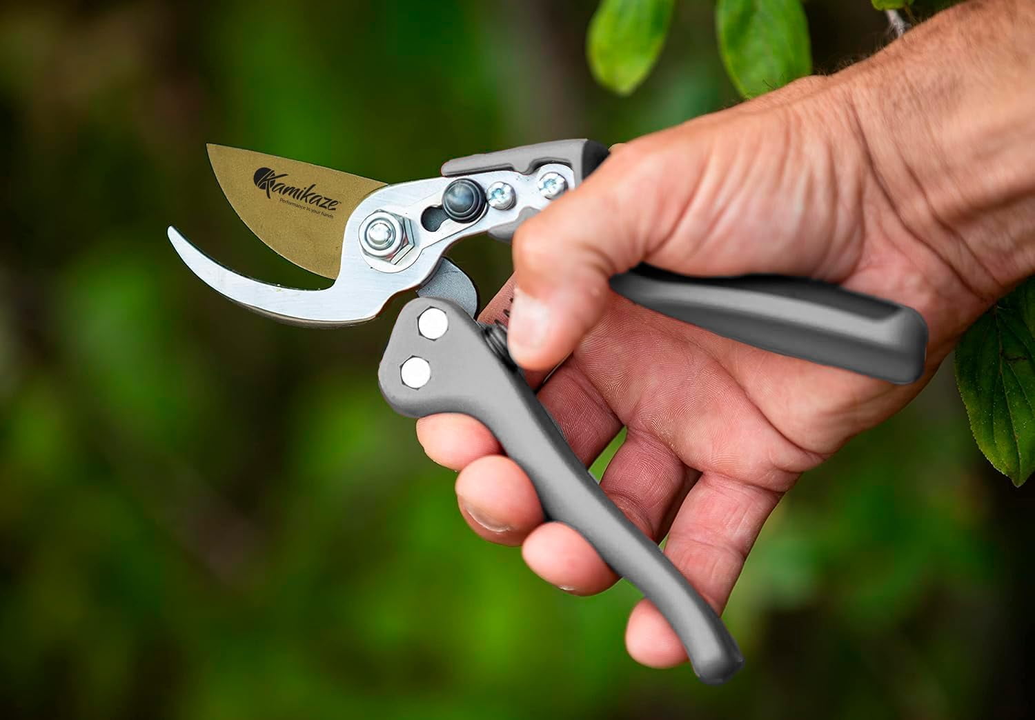 EZ Kut Kamikaze Force Bypass Pruning Shears Heavy Duty - Best Pruners for Gardening and Gardening Gifts for Women and Men - Gardening Hand Tools with a since 1988