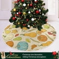 thumbnail image 6 of FMSHPON Autumn Fall Fall Pumpkins Autumn Maple Leaves Xmas Christmas Tree Skirt Stand Mat for Holiday Party Decoration Indoor Outdoor 36 inches, 6 of 6