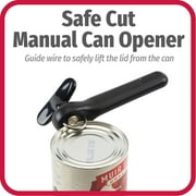GoodCook Safe-Cut Manual Can Opener with Stainless Steel Cutting Blade, Black