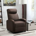 thumbnail image 2 of Homall Massage Recliner Chair Single Sofa Chair Small Recliner PU Leather Living Room Sofa,Brown, 2 of 7