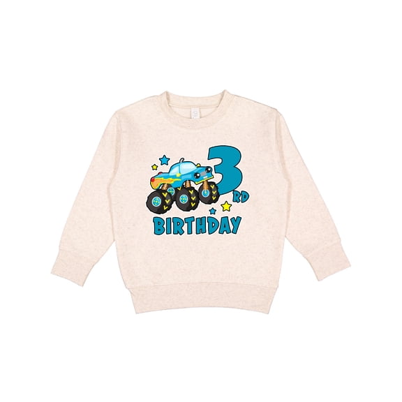 Inktastic 3rd Birthday Monster Truck Toddler Sweatshirt