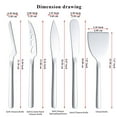thumbnail image 2 of ReaNea Cheese Knife Set Stainless Steel 5 Pack Cheese Knives, Cheese Spreader (Silver), 2 of 7