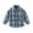 Blue, variant on Boys Plaid Long Sleeve Shirt Casual Comfortable Jacket for Kids Spring Fall Outerwear Daily Wear Soft Breathable Youth Turn Down Collar Design