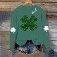 thumbnail image 5 of BRGZLK St.Patrick's Day Sweatshirts for Women Round Neck Print Sweatshirt Long Sleeve Funny Irish Shamrock Graphic Pullover Top Holiday Clothes Green XS, 5 of 6
