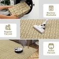 thumbnail image 5 of Hasoo 4ft Round Bedroom Rug Washable Entryway Circle Carpet Modern Solid Dining Room Throw Rug, Camel, 5 of 7