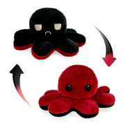Stuffed Animal Octopus Plush | Octopus Plushie Reversible | Mood Toy (Red-Black)