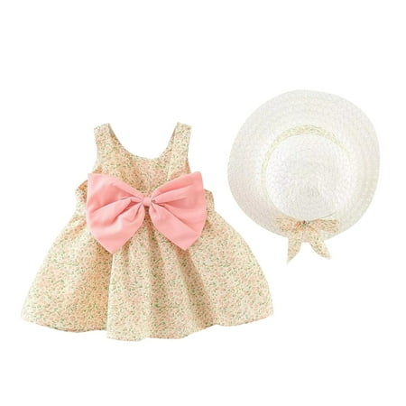 

Retro Dress for Toddlers Toddler Baby Girl Suspender Ruffled Skirt Dress Flower Design Dress Summer Princess Dress For Vacation Daily Wear Rosette Dress for Baby Girl