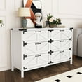 thumbnail image 5 of Resenkos Farmhouse Barn 6 Drawers Dresser for Bedroom, Modern Chest of Drawers Wood Drawer Organizer Natural White, 5 of 14