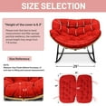 thumbnail image 2 of Thickened Waterproof Papasan Rocking Chair Cushion – 6.3'' Egg Chair Cushions with Secure Ties, Fade-Resistant & Weatherproof for Indoor/Outdoor Use , Fits Rattan Wicker Hammock Chairs (Only Cushion), 2 of 7