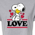thumbnail image 3 of Peanuts - Love Snoopy Woodstock - Juniors Cropped Graphic T-Shirt, 3 of 6