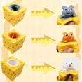 thumbnail image 2 of Cheese Squishy with Mouse Pop-Out, Soft Squishy Toy, Cheese Squishy Stress Relief Fidget Toy, Help for Relax, Focus, Autism, ADHD, Durable Sensory Toy (White), 2 of 9