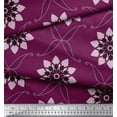 thumbnail image 3 of Soimoi Japan Crepe Satin Fabric Leaves & Floral Artistic Print Sewing Fabric Yard 42 Inch Wide, 3 of 3