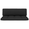thumbnail image 3 of vidaXL Pallet Cushions 2 pcs Black Fabric, 3 of 5