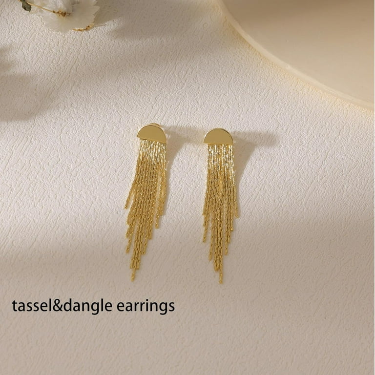 slim fit dress slacks Infatuated Drop Flower Earrings - Gold main image 1