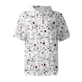 thumbnail image 3 of NAMTYQX Summer Tops for Women 2025 Short Sleeve Lapel V Neck Casual Trendy Soft Womens Polo Shirts Light Purple Size 2XL, 3 of 5