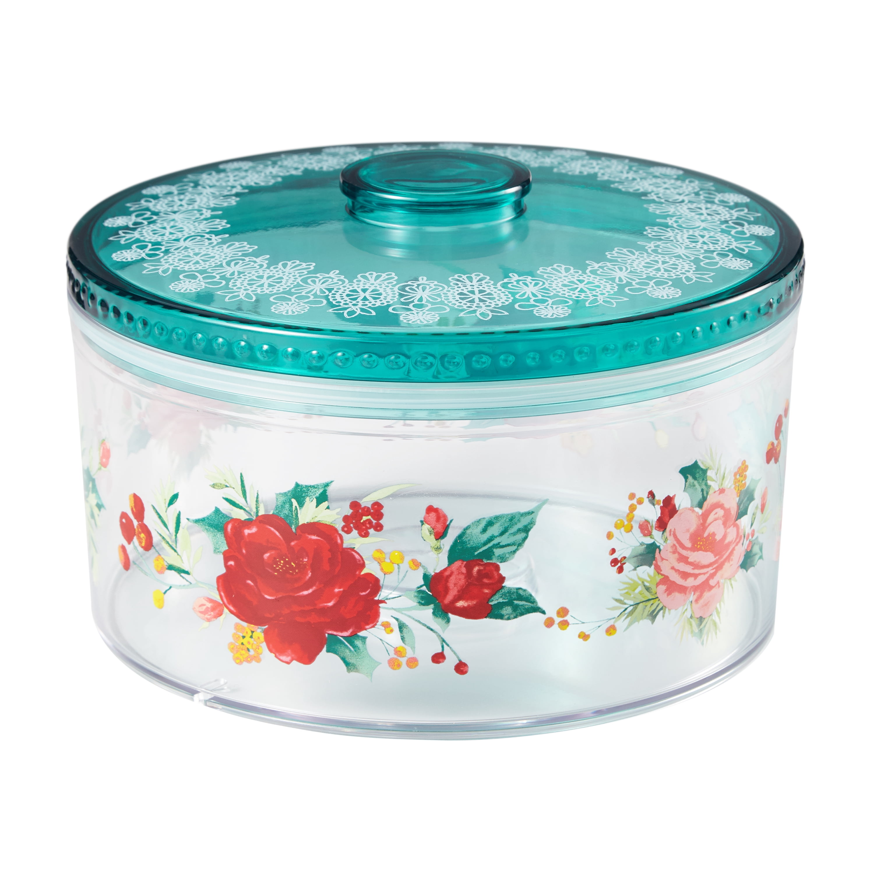 The Pioneer Woman 2pk Treat Container -Cheerful Rose and Dogs & Cats