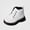 White, variant on Viluyesy Kids Patent Lace Up Ankle Boots, Glossy Faux Leather, Side Zipper, Thick Platform Sole Casual Dress Booties White Size 8 Toddler