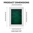 thumbnail image 4 of 9x12 Shadow Box Frame White Wood | With a 3/4" Usable Display Depth | Includes a Forest Green Real, 4 of 6