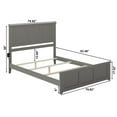 thumbnail image 6 of AFI Madison King Solid Wood Foundation Bed Frame with Matching Footboard, Grey, 6 of 6