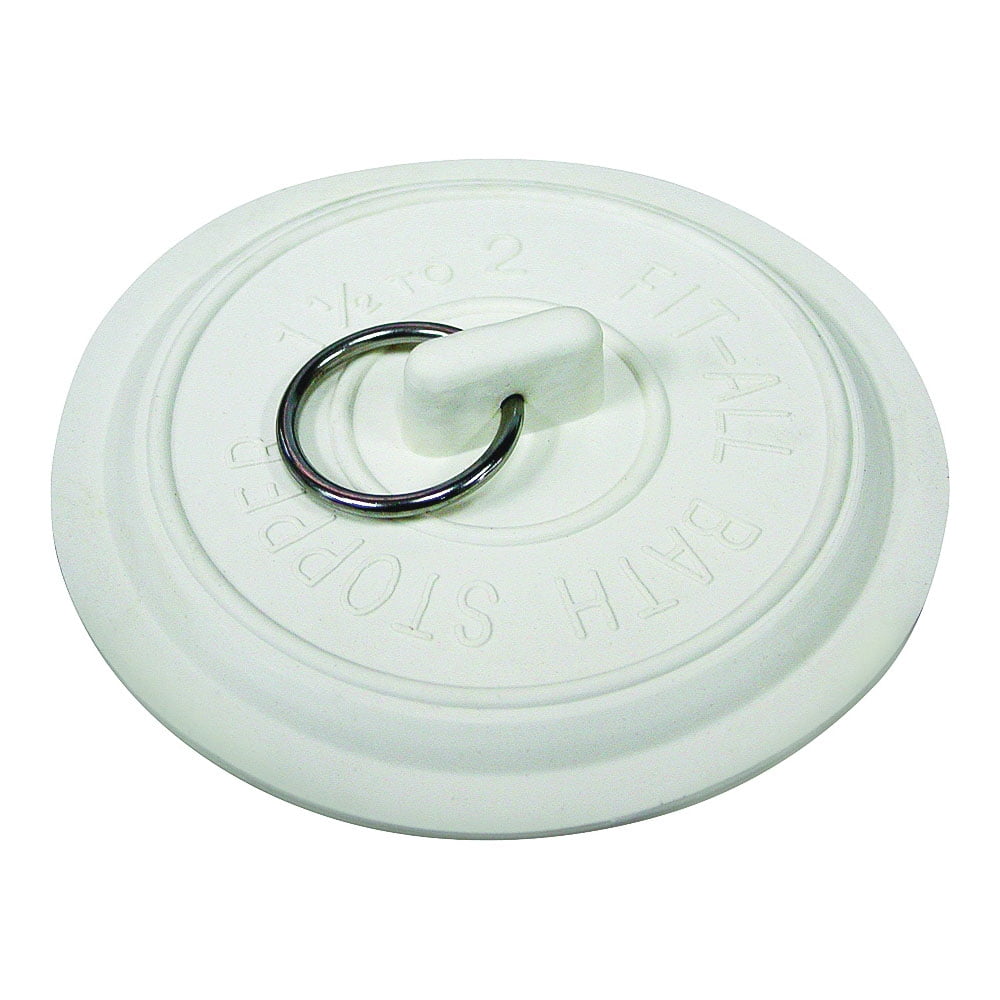 Worldwide Sourcing PMB-102-3L Flat Suction Sink Stopper, Fits Size 5 In, White