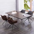 thumbnail image 6 of DUHOME Small Accent Armrest Desk Office Side Chair Dark Brown, 6 of 7
