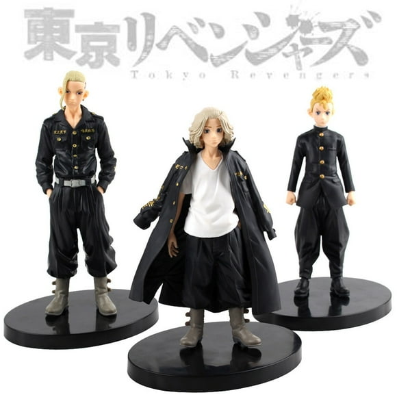 【Ready Stock】Anime Tokyo Revengers Figure Cosplay Manjiro Ken Takemichi Hinata Atsushi Model Plate Fans Gift Collection Props