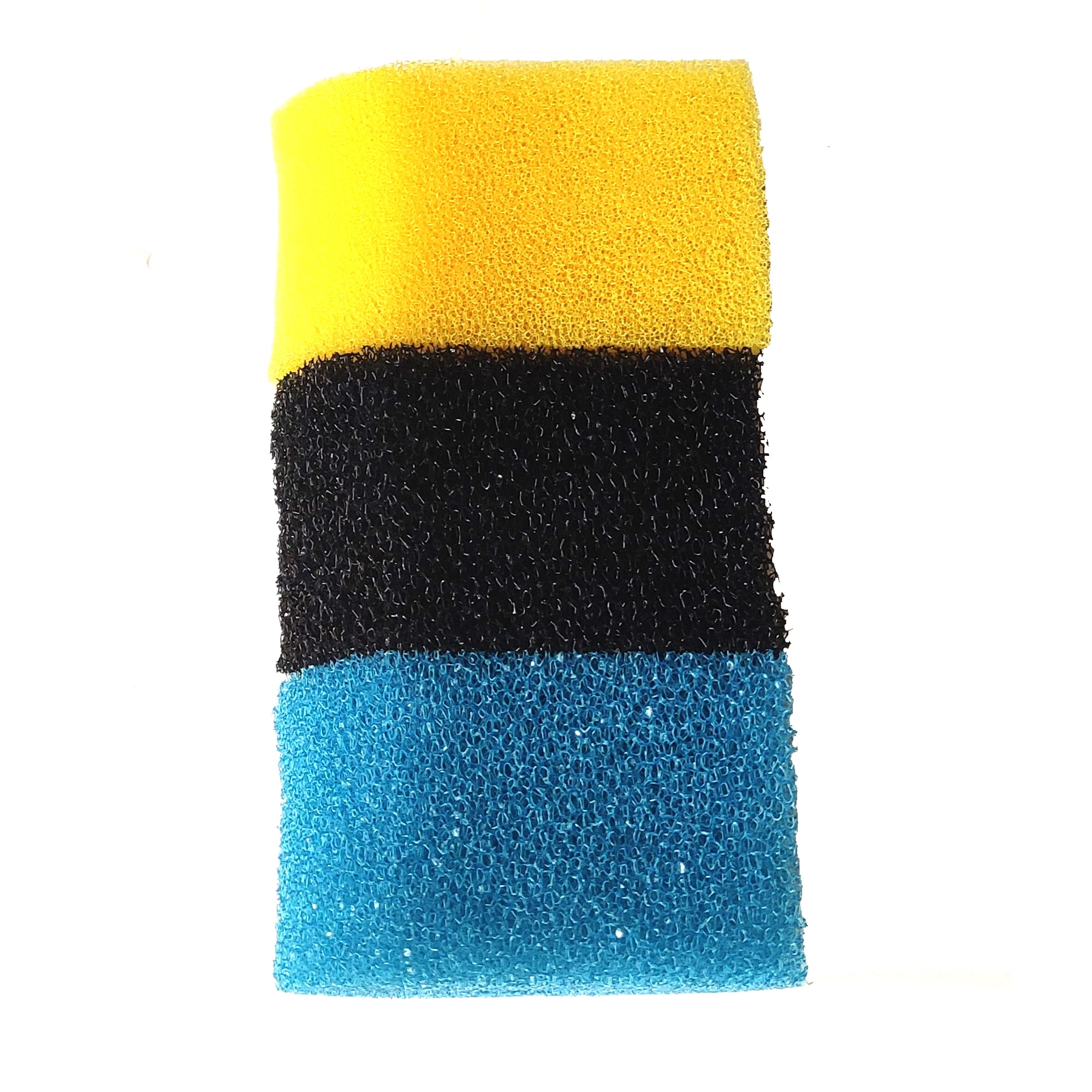 Qzbhct Filter Filtering Sponges for Aquarium Filters - Pack of 15 (5 Coarse Sponge, 5 Black Sponge, 5 Fine Sponge)(3-Stage)