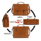 thumbnail image 2 of Maletin Porta Laptop 15.6 Pulgadas De Cuero Marron Malubero Malu2182, 2 of 3