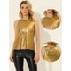 thumbnail image 2 of Camiseta Sin Mangas Con Chaleco Brillante Metálico Brillante Sin Mangas Para Fiesta Y Club Para Mujer Púrpura1 M, 2 of 4