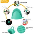 thumbnail image 3 of Oven Mitts and Pot Holders Sets,6pcs Pot Holders and Oven Mitts Heat Resistant, Non-Slip Silicone Mini Oven Gloves and Hot Pads for Kitchen,15" Extra Long Oven Gloves for Cooking,Green, 3 of 9