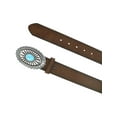 thumbnail image 2 of Ariat Ladies Lucinda Brown Belt with Silver  Turquoise Buckle A1512002, 2 of 4