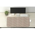 thumbnail image 2 of Floral Computer Mouse Pad, Simple Poppy Flowers and Butterflies Spring Theme Pirnt, Rectangle Non-Slip Rubber Mousepad X-Large, 35" x 15" Gaming Size, Coral Sepia, by Ambesonne, 2 of 2