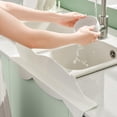 thumbnail image 2 of Kitchen Bathroom Baffle Sink Splash Guard Tool Portable Water Splashproof Gray Water Droplets, 2 of 8