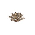 thumbnail image 1 of Sagebrook Home Porte-Votif Lotus Cristal Ambre 6", 1 of 2