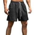 thumbnail image 1 of LOVZFMLL Men's Athletic Shorts, Men's Summer Shorts, Active Performance Basketball Workout Gym Waffle Short with Elastic Waist Drawstring Black XXL, 1 of 4
