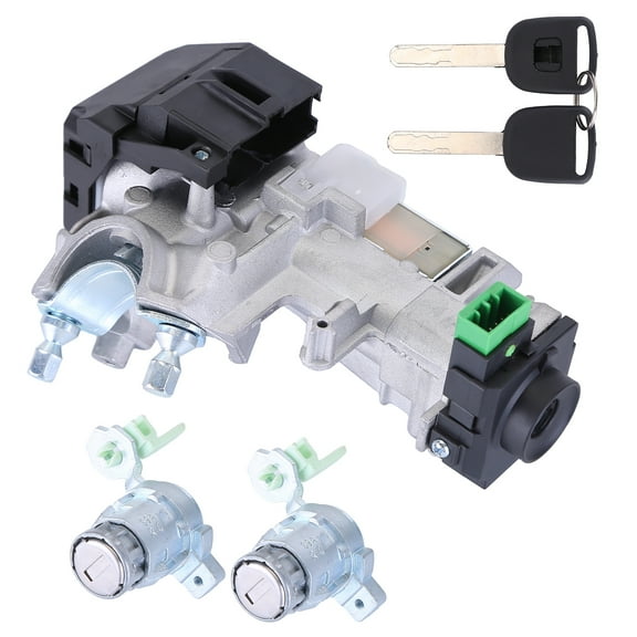 Guwzn Complete Set Ignition Switch Cylinder Door Lock w/ Keys Compatible for Honda CRV 2002-2006 72185-S9A-013