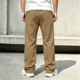thumbnail image 4 of Jalioing Sweatpants for Teen Boy Solid Color Loose Straight Leg Open Bottom Sport Pants Drawstring Waist Athletic Pants, 4 of 7