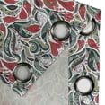 thumbnail image 3 of Ambesonne Retro Grommet Curtain Single Panel, Colored Boho Flowers Leaf, 50"x60", Grey and Hot Pink, 3 of 5